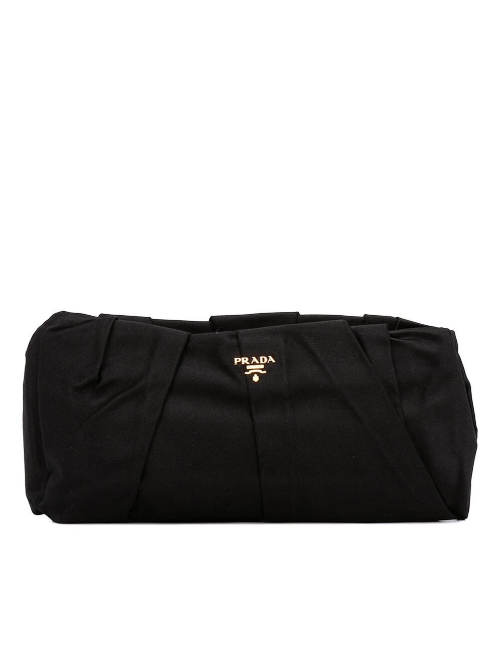 Prada Pleated Satin Frame Clutch Pre- #367618P39B